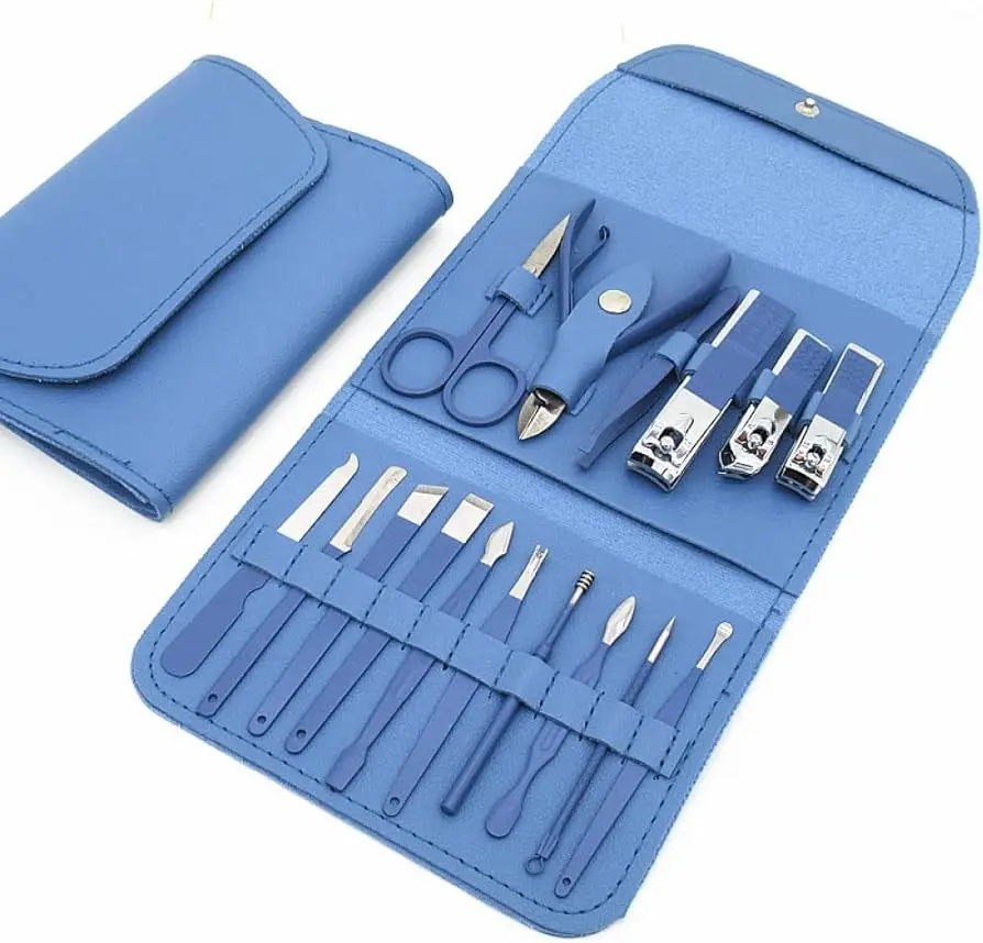 16Pcs Manicure Set Stainless Steel Nail Clippers Kit