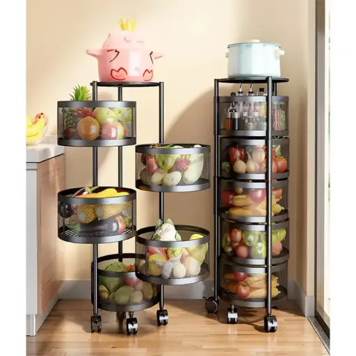 5 Layer Round Shape Kitchen Rack